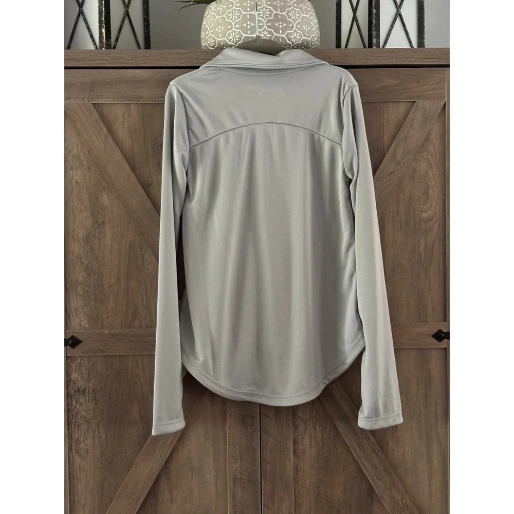 Under Armour Kids Gray 1/4 Zip Pullover Tech Long Sleeve Shirt Youth Small YSM
